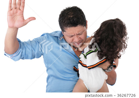 Little girl about to be thumped by father Little girl about to be thumped by father 36267726