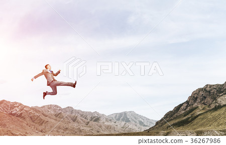 Businessman on the move. Businessman on the move. 36267986