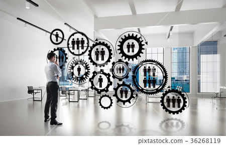 Networking and social communication concept as effective point for modern business Networking and social communication concept as effective point for modern business 36268119
