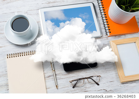 Concept of modern business workplace. 36268403