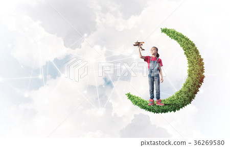 Idea of children Internet communication or online playing and pa 36269580