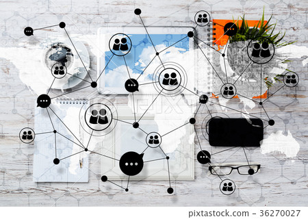 Social connection and networking concepts. 36270027