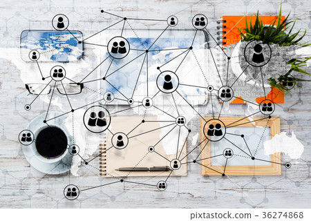 Social connection and networking concepts. 36274868