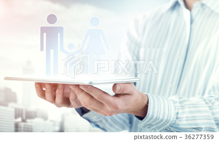 Family insurance on tablet 36277359