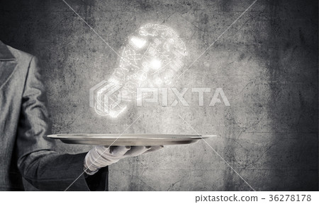 Concept of lightbulb as symbol of new idea. Concept of lightbulb as symbol of new idea. 36278178