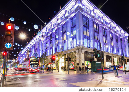 Uk, England, London Christmas Oxford street lights 36279124