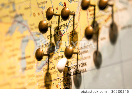 Picture World Map Travel conceptpushpins Canada Picture World Map Travel conceptpushpins Canada 36280346