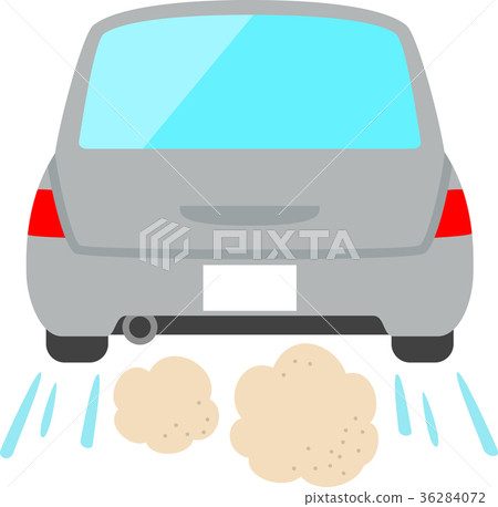 Rear view of the car running away Rear view of the car running away 36284072