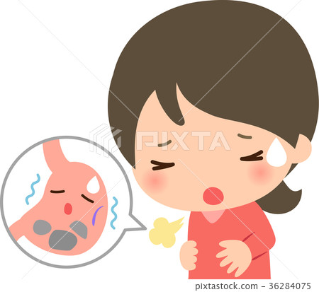 Young woman suffering from stomachache Young woman suffering from stomachache 36284075