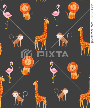 Watercolor baby pattern 36284394