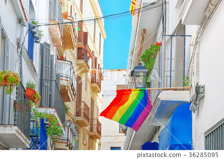 City views and gay flags on buildinds City views and gay flags on buildinds 36285095