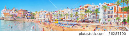 View of the beach and the sea shore View of the beach and the sea shore 36285100