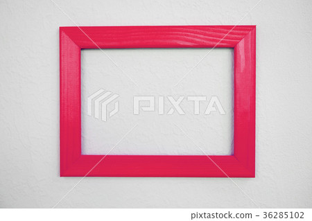 empty wooden frame on composition wall as concept empty wooden frame on composition wall as concept 36285102