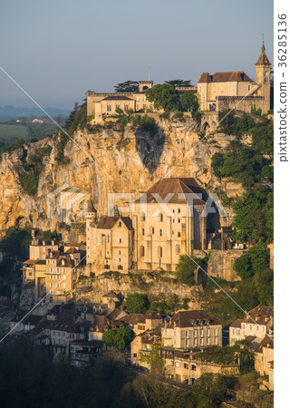 Rocamadour village france at sunrise 36285136