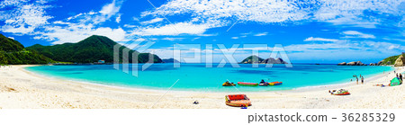 沖繩Kerama Tokashiki Island Tokashik Beach Panorama 2 沖繩Kerama Tokashiki Island Tokashik Beach Panorama 2 36285329