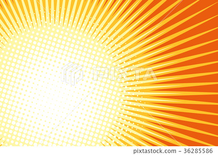 Orange yellow pop art sun background 36285586