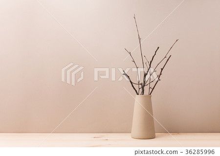 Ceramic vase with decorative branches Ceramic vase with decorative branches 36285996