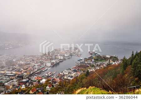 Bergen bay seen from above 36286044