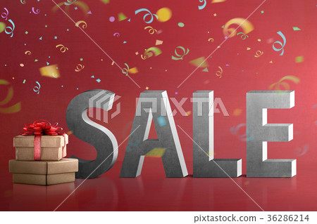 Gift box with Sale sign Gift box with Sale sign 36286214