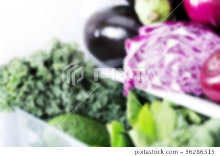 Purple fresh vegetables in refrigerator, blur Purple fresh vegetables in refrigerator, blur 36286315