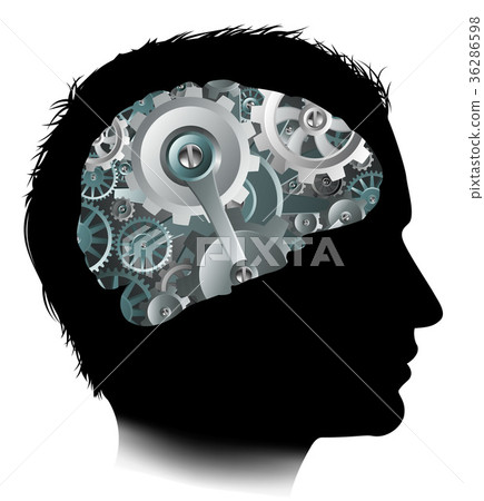 Machine Workings Gears Cogs Brain Man Concept Machine Workings Gears Cogs Brain Man Concept 36286598