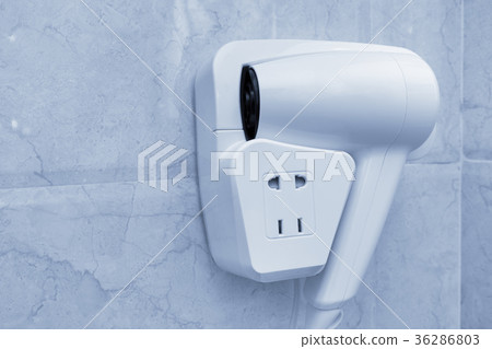 Hotel hand hairdryer on wall Hotel hand hairdryer on wall 36286803
