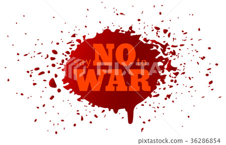 图库插图 say no to war.