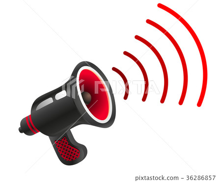 Retro black megaphone. 36286857