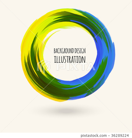 Watercolor circle texture. Vector circle elements Watercolor circle texture. Vector circle elements 36289224