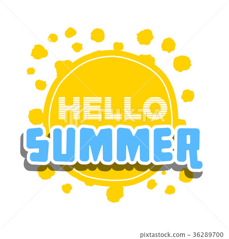 Hello Summer on color circle. 36289700