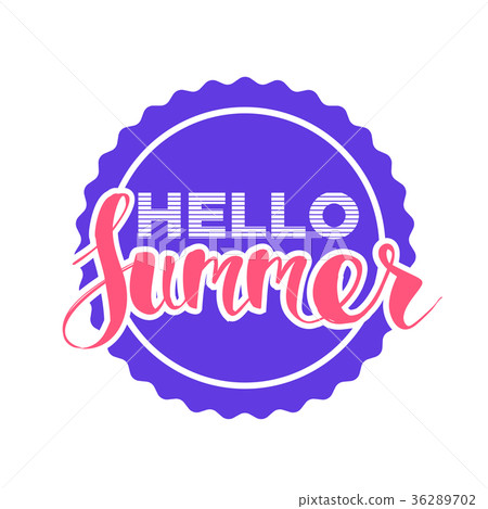 Hello Summer on color circle. 36289702