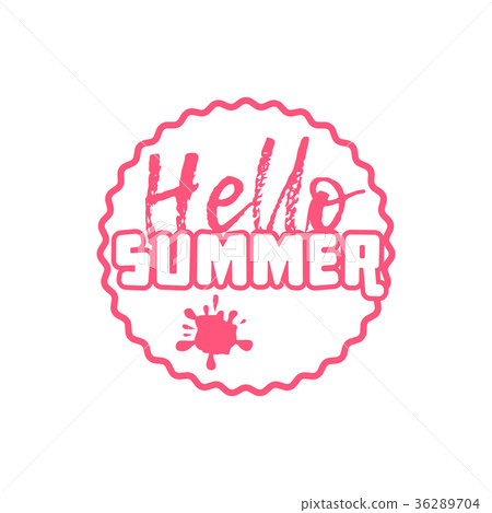 Hello Summer on color circle. 36289704