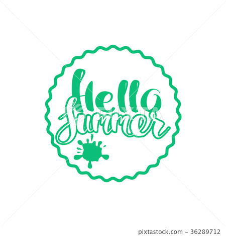 Hello Summer on color circle. 36289712