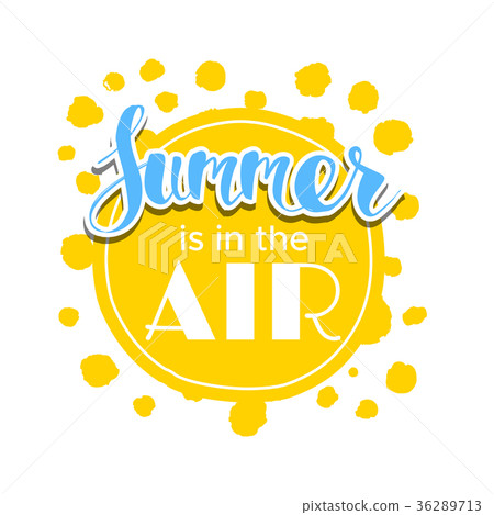 Hello Summer on color circle. 36289713