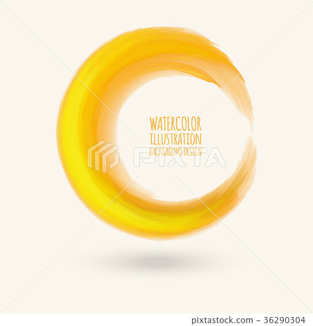 Watercolor circle texture. Vector circle elements Watercolor circle texture. Vector circle elements 36290304