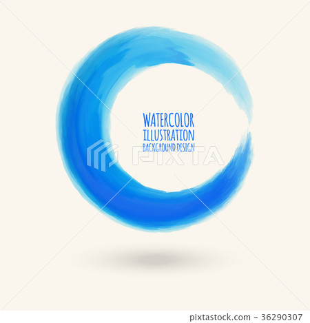 Watercolor circle texture. Vector circle elements Watercolor circle texture. Vector circle elements 36290307