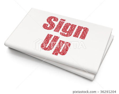 Web development concept: Sign Up on Blank Web development concept: Sign Up on Blank 36291204