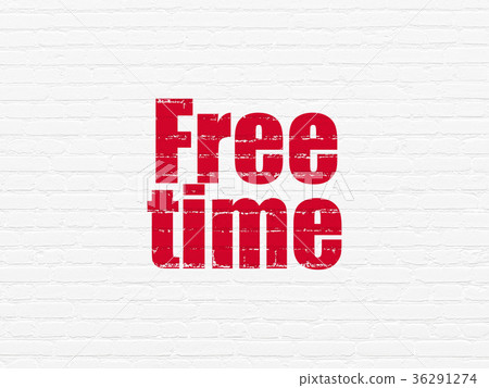 Time concept: Free Time on wall background Time concept: Free Time on wall background 36291274