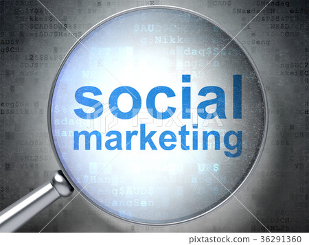 Advertising concept: Social Marketing with optical 36291360