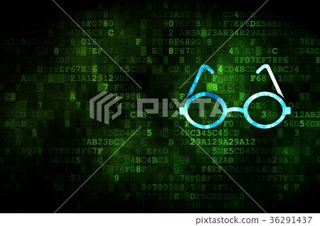 Science concept: Glasses on digital background Science concept: Glasses on digital background 36291437
