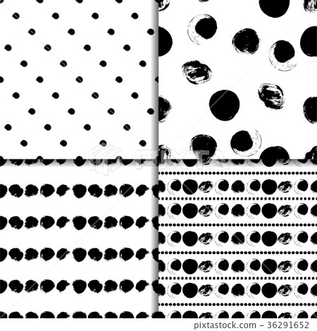 Black and white pattern set with circles Black and white pattern set with circles 36291652