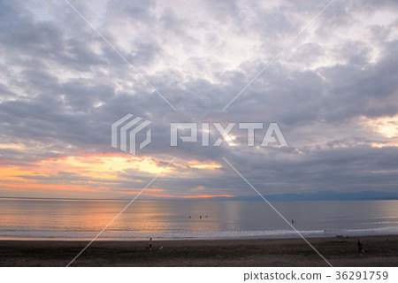 Quiet Shonan Coast at Sunset 36291759