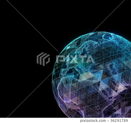 Abstract network data connection - Stock Illustration [36291789] - PIXTA