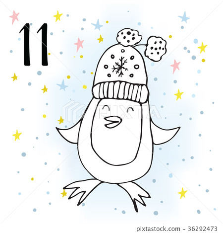 Illustration of the Advent Calendar for Christmas 36292473