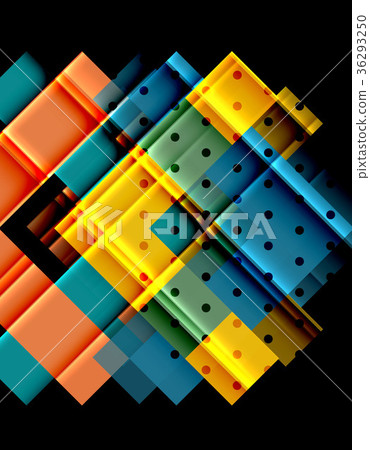 Color arrows on black background 36293250