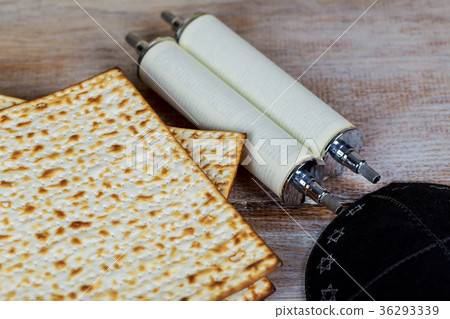 Matzot and red wine -symbols of Passover Matzot and red wine -symbols of Passover 36293339