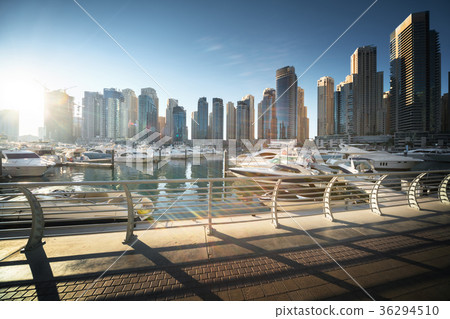 Dubai Marina at sunset, United Arab Emirates 36294510