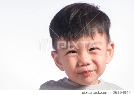 Portrait A Cute Little Asian boy Smile with space for text. 36294944