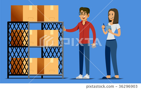 Check order and stock concept. Verify goods. Check order and stock concept. Verify goods. 36296903