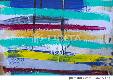 Colored stripes background of acrylic paint close- Colored stripes background of acrylic paint close- 36297153